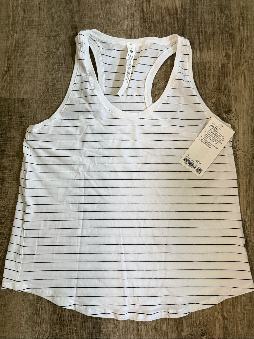 NWT Lululemon Love Tank Striped 12